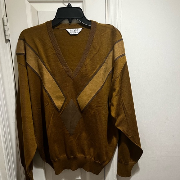 Dalmine UOMO Italian wool v-neck sweater - Picture 1 of 11